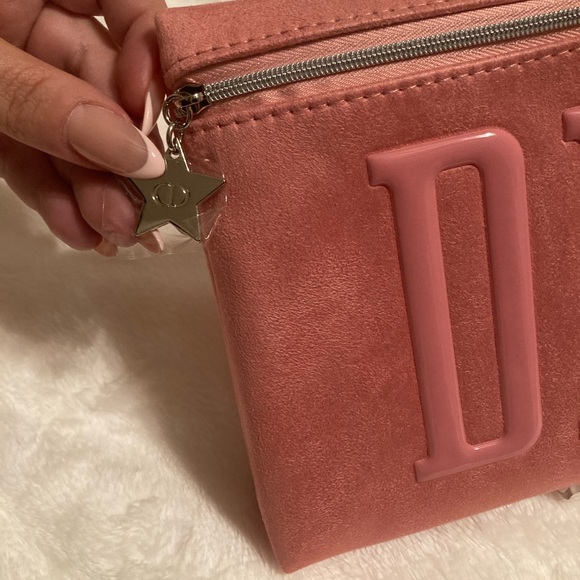 Christian Dior Novelty BIG Pink Pouch Star Charm Suede - Picture 2 of 4